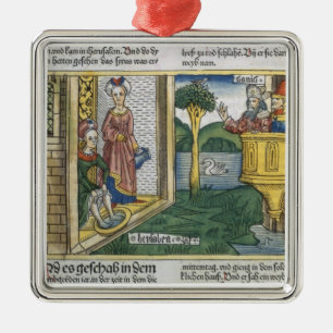 2 Samuel 11 1-5 David sieht Bathsheba, von zu Silbernes Ornament