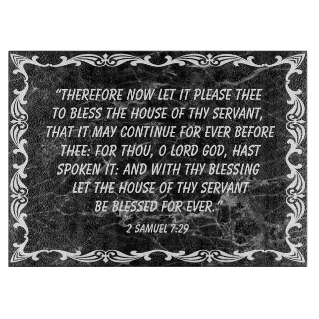 2 Samuel 7:29 Schneidebrett (Vorderseite)