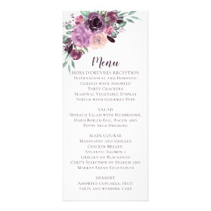 #2 Sangria Lila Malven Blumen Hochzeit Menü