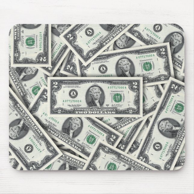 $2-Schein-Geldmuster Mousepad (Vorne)