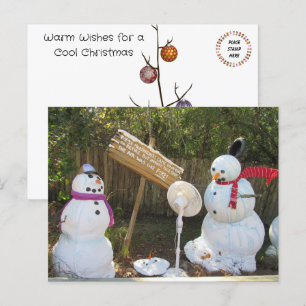 2 Schneemänner Weihnachten Postkarte