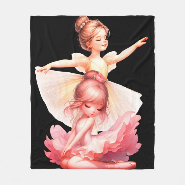 2 Schöne Ballerina Fleecedecke (Vorderseite)