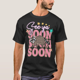 2 Seite Bis Bald Waschbär Lustiger Waschbär Stern T-Shirt