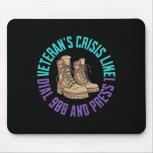 (2) Seite: Militärische Veteran Suizidbewusstsein Mousepad