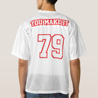 2 Seite RED WHITE Mens Football Jersey