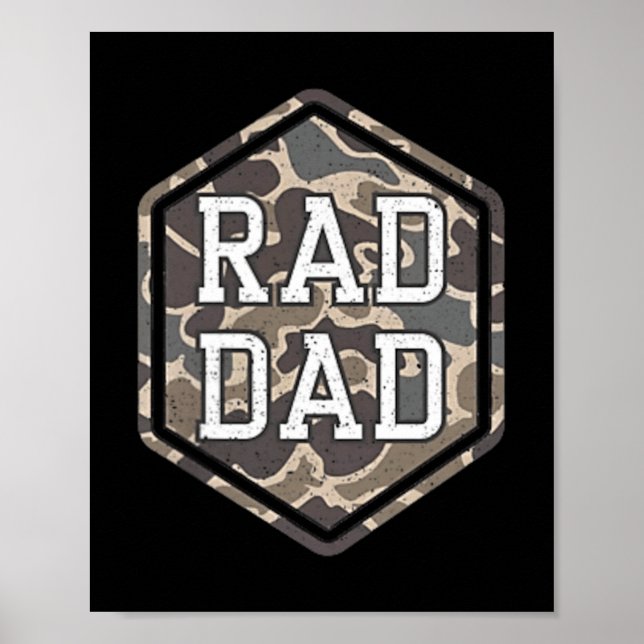 2 Seiten Camo Rad Dad Retro-Tarnung Daddy Poster (Vorne)