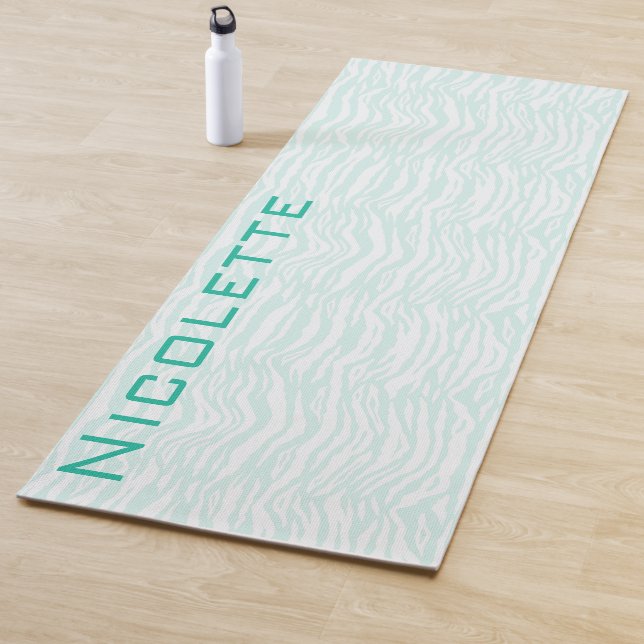 2 Seitengrüne Zebrastreifen und grüne Zebrastreife Yogamatte (Beispiel)