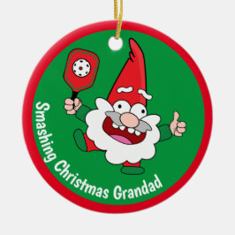 🎅 🤶 2-seitige, anpassbare Weihnachtspickleball Keramik Ornament