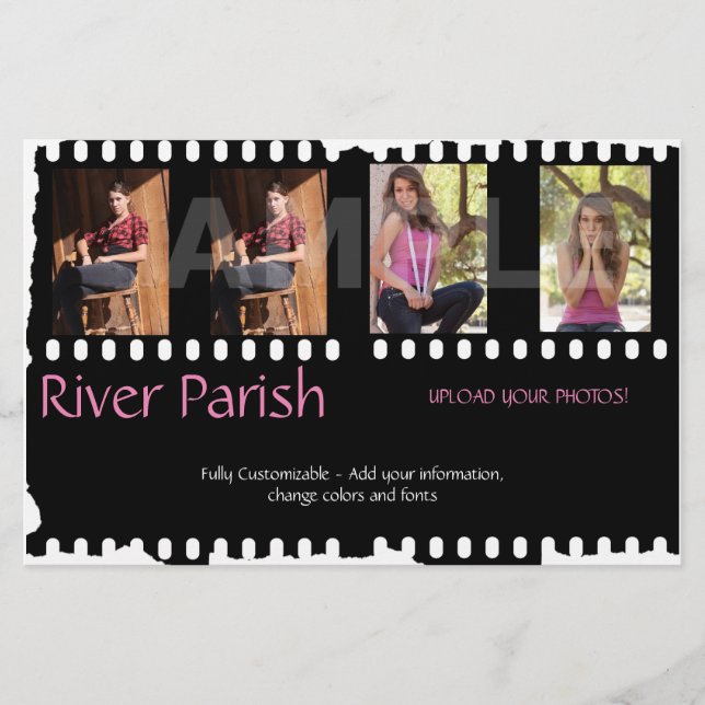 2-seitige, erschwingliche Schauspieler-Headshot-Ka Flyer (Vorne)