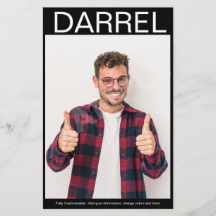 2-seitige Foto Comp Zed Card Schauspieler Flyer