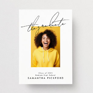 2-seitige Foto High School The Graduate Ankündigung