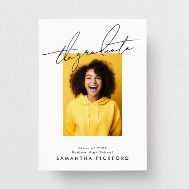 2-seitige Foto High School The Graduate Ankündigung (Von Creator hochgeladen)