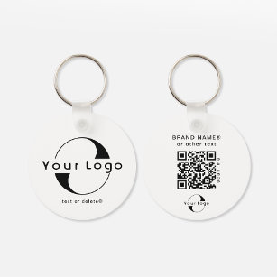 2-seitige Logos und QR-Code für sauberes Unternehm Schlüsselanhänger