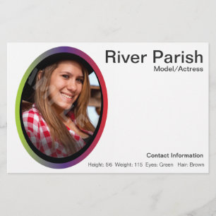 2-seitige Modell-Headshot-Kartenmodelle Flyer
