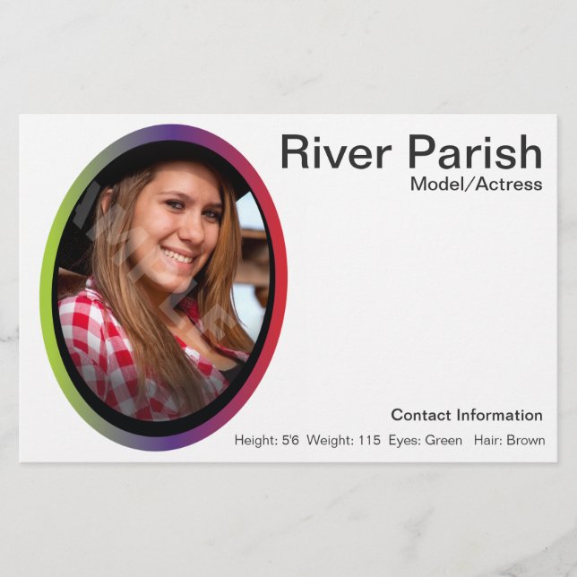 2-seitige Modell-Headshot-Kartenmodelle Flyer (Vorne)