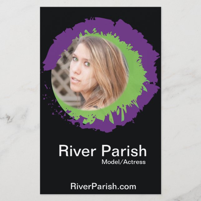 2-seitige Modell-Headshot-Kartenmodelle Flyer (Vorne)