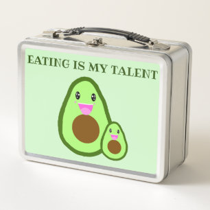 2-seitige Niedliche Kawaii-Avocado-Küche ist mein Metall Brotdose