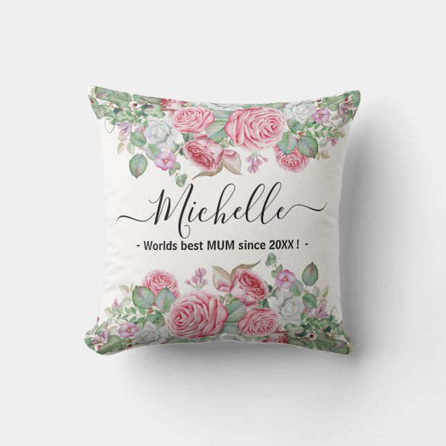 2-seitige Weihnachtsgeschenke für Mutter. mit Rose Kissen (Vorderseite)