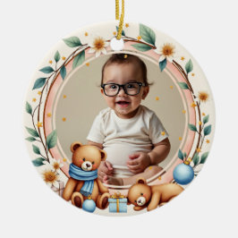 2-seitiger Twinkle-Bär Keramik Ornament