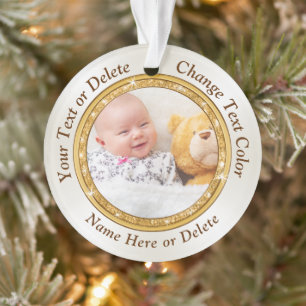 2 Seitliche Personalisierte Foto Ornamente 1 oder