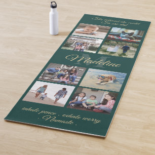 2 seitliches Foto für Mantra Green und Gold Monogr Yogamatte