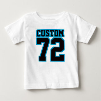 2 SEITWEISS BLACK BLUE One Piece Football Baby T-shirt