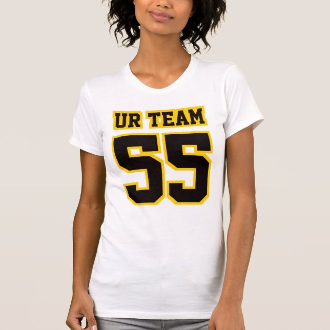 2 SEITWEISS SCHWARZE GOLD Bella Leinwand Frauen T- T-Shirt (Vorderseite)