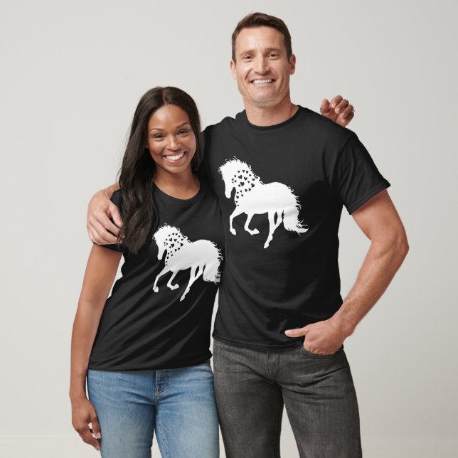 2- Shirt, Reitpferd, T-Shirt, Pferdehorn T-Shirt (Unisex)