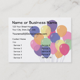 2 Side Balloon Business Card Visitenkarte