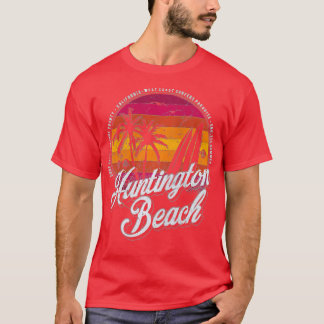2 Side Huntington Beach Surf City California Vint T-Shirt
