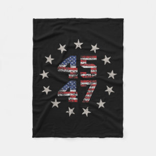 2 Side Trump 2024 Präsident 45 47 Amerikanische Fl Fleecedecke