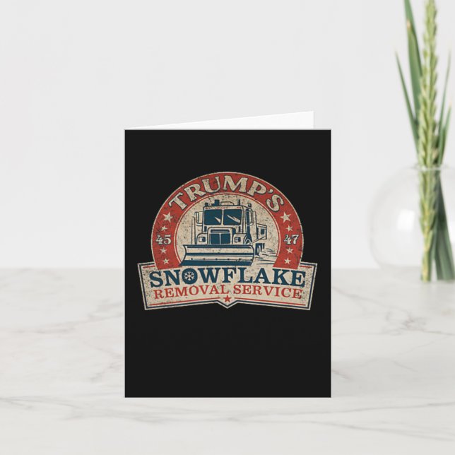 2 Side Trumps Snowflake Removal Service Funny Tru Karte (Vorderseite)
