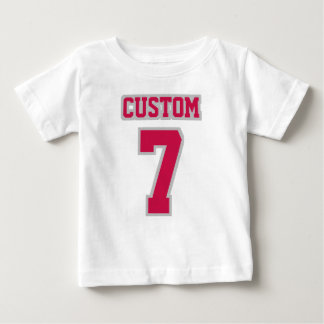 2 Side WHITE CRIMSON SILVER Tutu Football Babywear Baby T-shirt