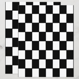 2-Sided B&W Checkerboard Scrapbook Page