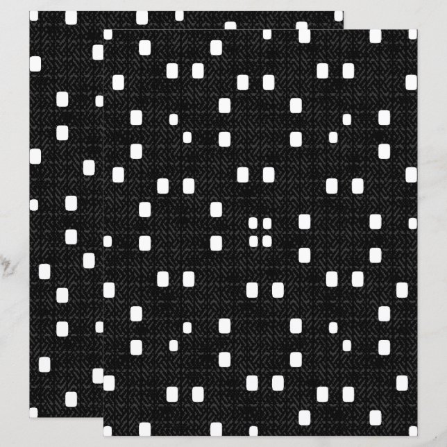 2-Sided B&W Textured Minimalism Scrapbook Page (Vorne/Hinten)