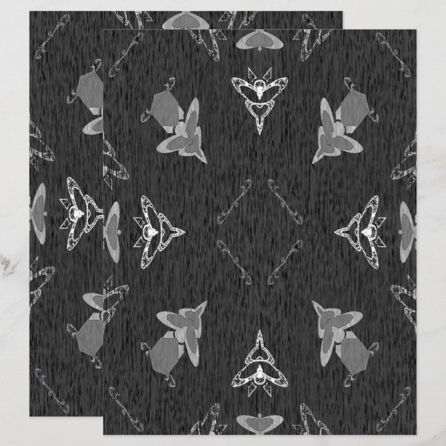 2-Sided Flying High in B&W Scrapbook Paper (Vorne/Hinten)