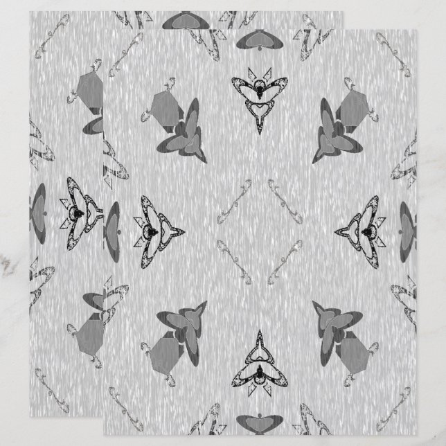 2-Sided Flying High in Lt Grayscale Scrapbook Page (Vorne/Hinten)