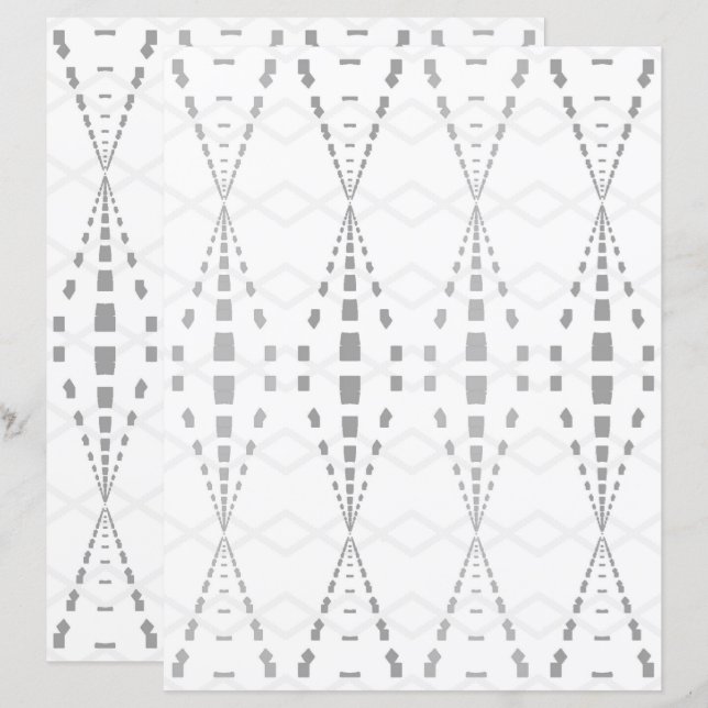 2-Sided Ley Lines Lt Grayscale Scrapbook Page (Vorne/Hinten)