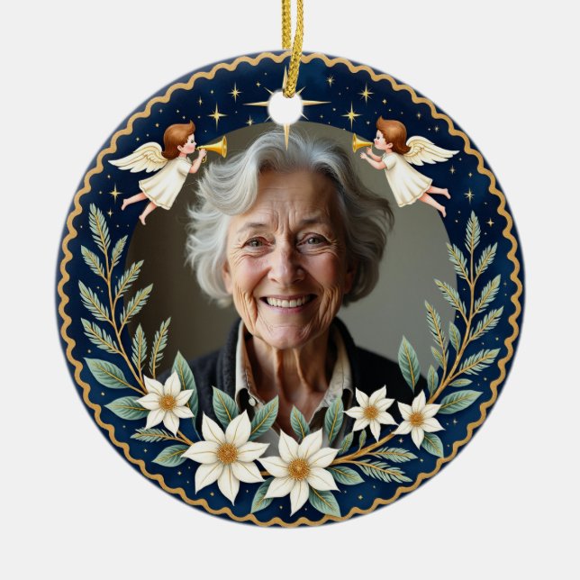 2 sided Memorial Christmas Starlight Tribute  Keramik Ornament (Vorne)