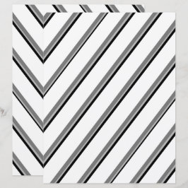 2-Sided W&B Diagonal Stripes Scrapbook Page