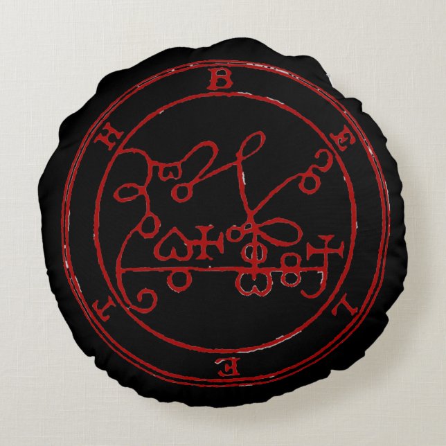 2. Siegel Beleth entscheidendes Symbol runden Rundes Kissen (Rückseite)
