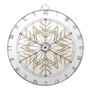 2-Silber und Gold Snowflake 3-D Look Dartscheibe