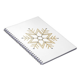 2-Silber und Gold Snowflake 3-D Look Notizblock
