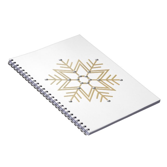 2-Silber und Gold Snowflake 3-D Look Notizblock (Rechte Seite)