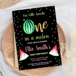 2 Slice Green Watermelon Geburtstag Einladungen