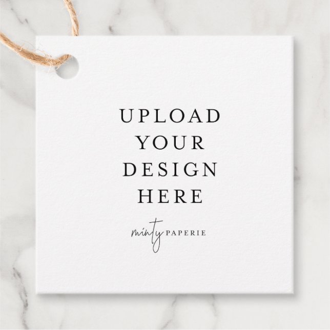 2" Square Gift / Favor Tag Geschenkanhänger (Vorderseite)