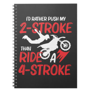 2 Stroke MX Motocross Dirt Bike Rider supercross Notizblock