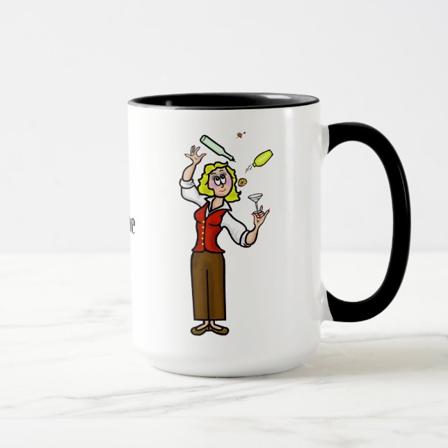 2 Tasse für weibliche Barkeeper Einen Namen hinzuf (Rechts)