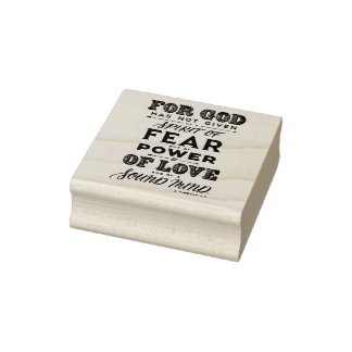 2 Timotheus 1:7 Fürchte dich nicht, christlicher B Gummistempel