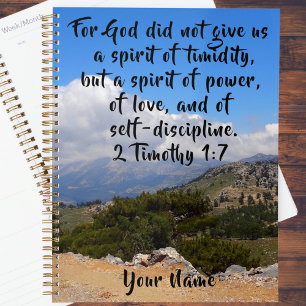 2 Timothy 1:7 Custom Bible Verse Planer